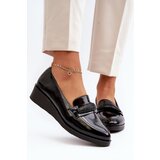 VINCEZA Women's Black Patent Loafer Shoes Polike | Shoptok.si