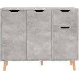 vidaXL Komoda betonsko siva 90x30x72 cm iverna plošča | Shoptok.si