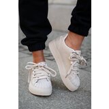 Boto Women's sneakers with decoration on platform beige Eanneth Cene