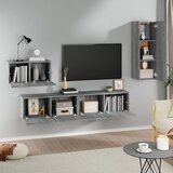  4-dijelni set TV ormarića sivog sonome konstruirano drvo | shoptok.hr