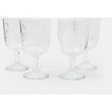 Sinsay Set čaša za vino s reljefnim uzorkom palmi 4 pack | shoptok.hr