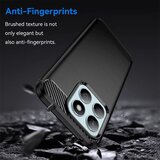Techsuit Carbon Silicone maska za Honor 400 Smart 5G / 400 Smart 4G / X7d 4G– crna | shoptok.hr