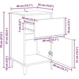 vidaXL Nočna omarica artisan hrast 40 x 35 x 70 cm Konstruiran les | Shoptok.si
