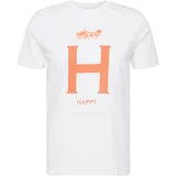 EINSTEIN & NEWTON Majica 'Happy Paris' oranžna / bela