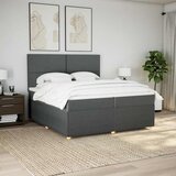 Krevet s oprugama i madracem tamnosivi 200 x 200 cm od tkanine | shoptok.hr