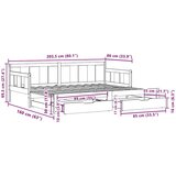 vidaXL Dnevni krevet na razvlačenje s ladicama bez madraca 80x200 cm | shoptok.hr