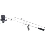 BBQ rotisserie kit, premium nerjaveče jeklo, 360° samodejna rotacija, črna, (5000249100)