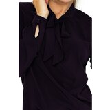 Numoco 140-5 Blouse with a binding at the front - BLACK | Shoptok.si