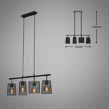 BRILO 4026-045 - Luster na sajli RETRO 4xE27/60W/230V | Eponuda.com