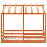  Dječji krevet s krovom voštano smeđi 70x140 cm masivna borovina | Eponuda.com