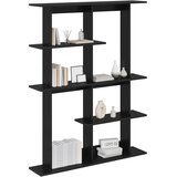  Stenska polica Črni hrast 102 x 20 x 130 cm Inženirski les, (5000307342) | Shoptok.si