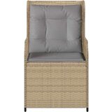 vidaXL Vrtna klop z blazino 2 pcs Bež Poly ratan | Shoptok.si