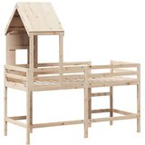 vidaXL krevet na kat s ljestvama i krovom 80x200 cm od borovine | shoptok.hr
