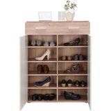 CARRYHOME omara za čevlje bela, hrast sonoma | Shoptok.si