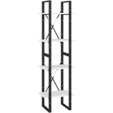 Maison Chic Knjižna omara - Knjižni regal 4-nadstropna bela 40x30x140 cm trdna borovina, (21726089) | Shoptok.si