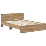 vidaXL Konstrukcija postelje Umetni hrast 120 x 190 cm Konstruiran les | Shoptok.si