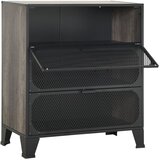 Ormarić za pohranu sivi 72 x 36 x 82 cm od metala i MDF-a | shoptok.hr