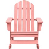 vidaXL Vrtna stolica za ljuljanje Adirondack od masivne jelovine roza | shoptok.hr