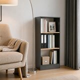 MID.YOU REGAL 52/114/30 cm antracit, medeni hrast | Shoptok.si