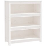 vidaXL Knjižna omara bela 80x35x97 cm trdna borovina, (20705142) | Shoptok.si