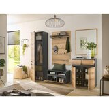 MID.YOU garderobna omara antracit, barve hrasta | Shoptok.si