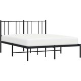  Metalni okvir za krevet s uzglavljem crni 160x200 cm | shoptok.hr