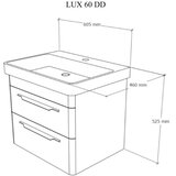 Ormarić s umivaonikom Lux 60 zidni | shoptok.hr