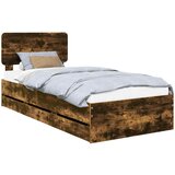  Krevetna konstrukcija s ladicama Dimljeni Hrast 90 x 200 cm | shoptok.hr