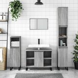 Maison Chic Kopalniška omarica - Kopalniški kabinet siva sonoma 80x33x60 cm inženirski les, (21794605) | Shoptok.si