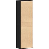 Ormarić za cipele crni hrast 54x34x183 cm konstruirano drvo | shoptok.hr