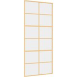  Klizna vrata zlatna 90 x 205 cm prozirno staklo ESG i aluminij | shoptok.hr