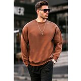 Madmext Sweatshirt - Brown - Oversize Cene