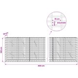  Gabion s žicom debljine 3,5 mm i mrežom 5x10 cm 400x10x100 cm Slike
