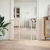  Vrata za pse s 3 panela sklopiva 150 cm od drva topole | shoptok.hr
