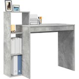  Stol s policom Betonski sivi 100 x 40 x 90 cm Konstruirano drvo | shoptok.hr