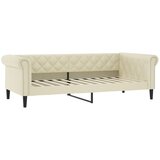  Dnevni krevet na razvlačenje krem 90 x 200 cm od umjetne kože | shoptok.hr