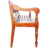  Klupa Batavia 123 cm od masivnog drva mahagonija tamnosmeđa | shoptok.hr