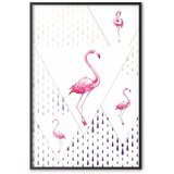  Plakat - Flamingo Family 29.7x42 Crni okvir | shoptok.hr