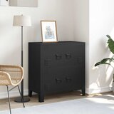  Industrijski sanduk za pohranu crni 75 x 40 x 80 cm čelični | shoptok.hr