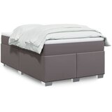  The Living Store Box spring postelja z vzmetnico siva 120x200 cm umetno usnje - Box Spring Postelja, (21497045) Cene
