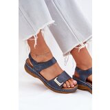 EVENTO Comfortable Women's Wedge Sandals Blue Sadevale | Shoptok.si