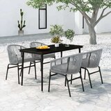  5-dijelni vrtni blagovaonski set sivi | shoptok.hr