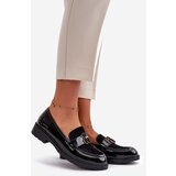 S. BARSKI Lacquered Women's Moccasins With Bear Black S.Barski | Shoptok.si