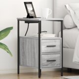 vidaXL Nočna omarica Siva sonoma 30 x 48 x 61 cm Konstruiran les | Shoptok.si
