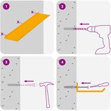  Lebdeća polica Zidne 2 pcs Žuta 80 x 18 x 2,5 cm Čelik | shoptok.hr