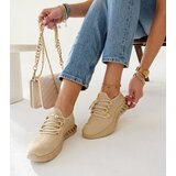 Gemre Beige fabric sneakers Weekley | Shoptok.si