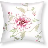 AVIZAR Komplet 2 prevlek za blazino z vezenino posameznega cveta 40x40 cm, Bela, (21747264) | Shoptok.si