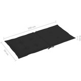  Jastuci za vrtne stolice 6 kom crni 100 x 50 x 3 cm od tkanine | shoptok.hr