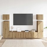  8-dijelni zidni TV ormarić Artisan hrast izrađen od drva | Eponuda.com