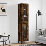 vidaXL Visoka komoda dimljeni hrast 34 5x34x180cm konstruiranog drva | shoptok.hr